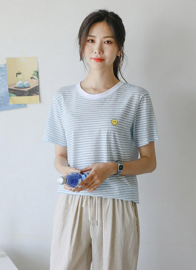 スマイルボーダーTシャツ