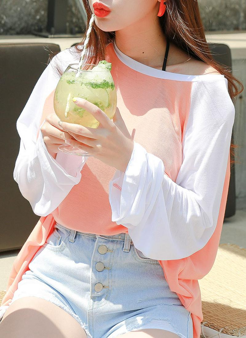 シャーベットカラーロングTシャツ