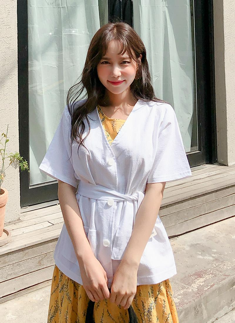 ベルトSET半袖リネンジャケット