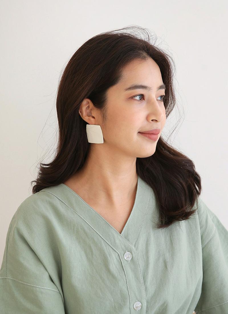 ビッグスクエアピアス・全3色