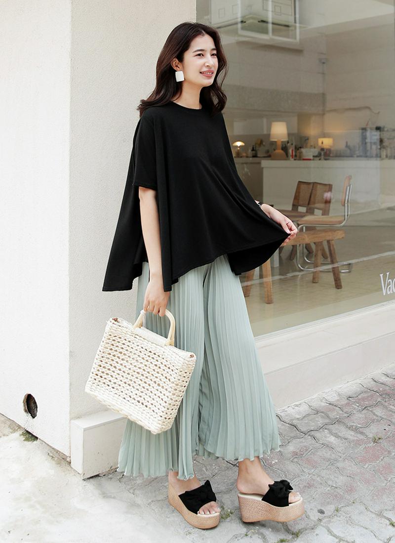 アンバランスフレアTシャツ・全2色