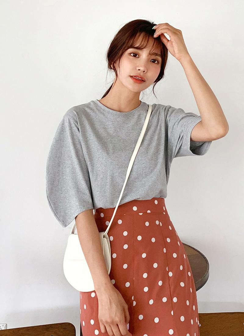 カーブスリーブTシャツ・全4色