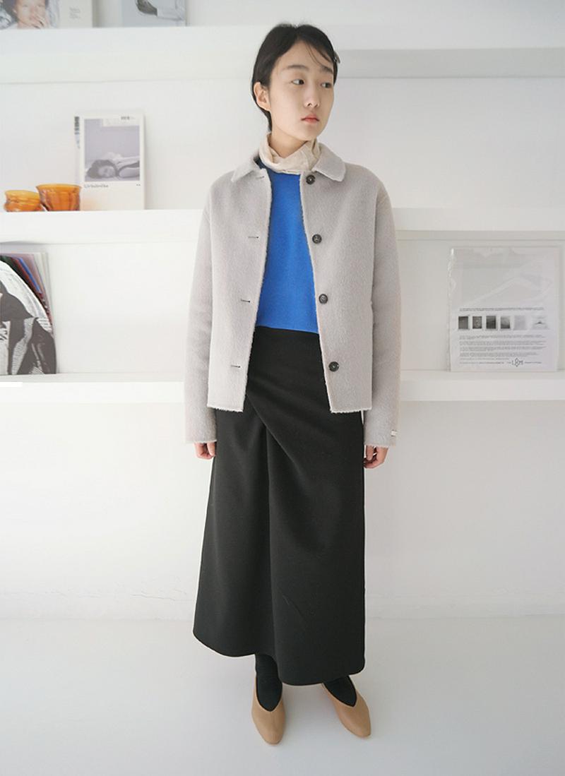 アルパカ混ソフトタッチジャケット