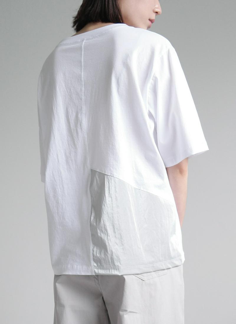 バックパネルコットンTシャツ