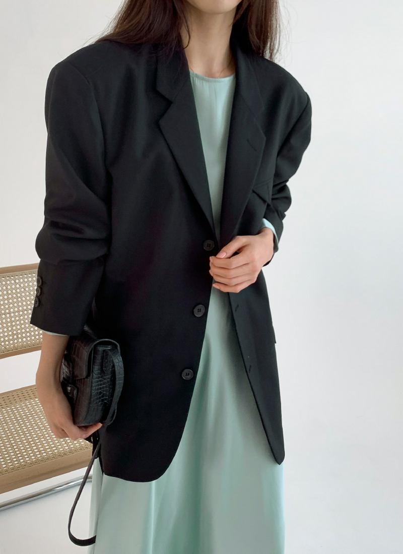 ウール混オーバーフィットジャケット
