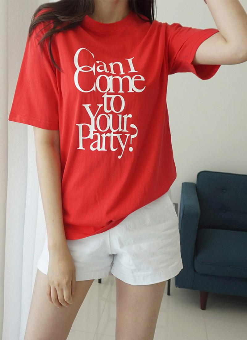 レタリングポイント半袖Tシャツ