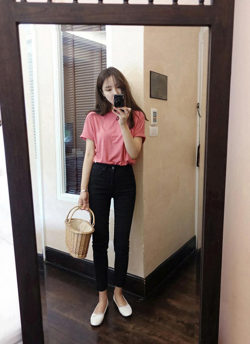 サマーカラーコットンTシャツ