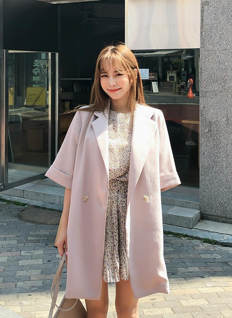 ロールカフスロングジャケット