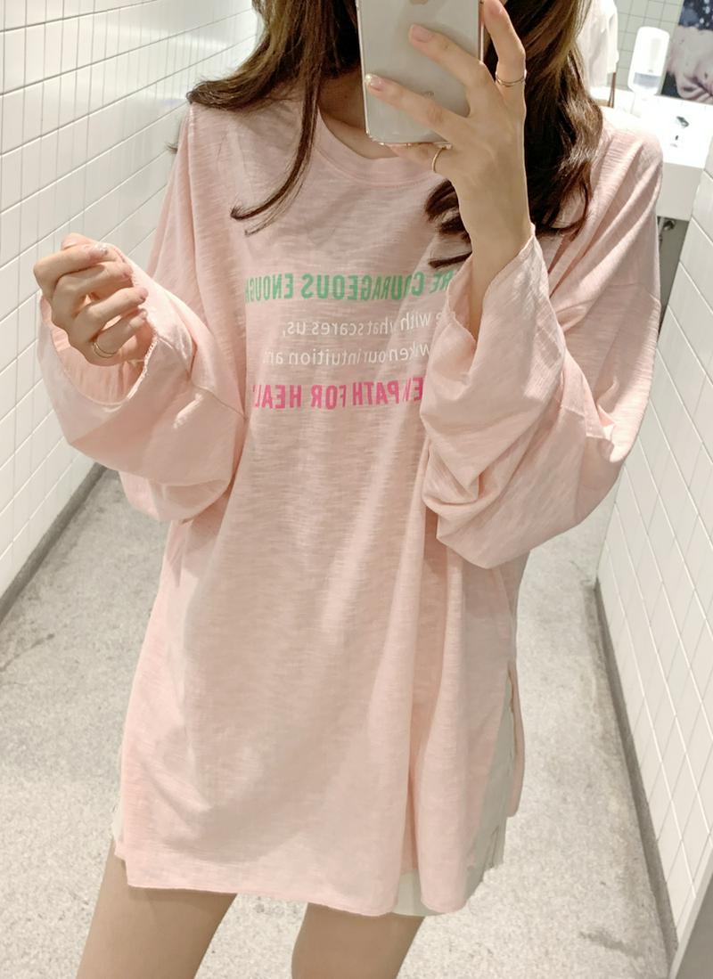 英字スラブルーズTシャツ