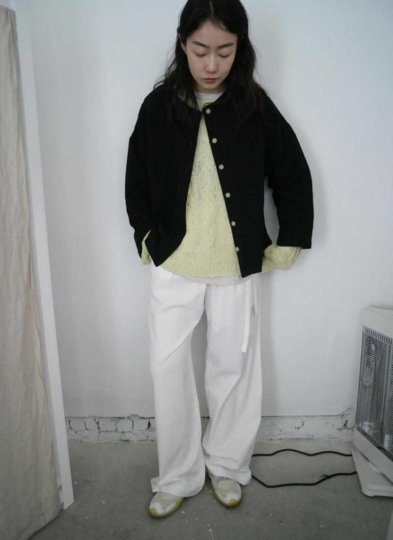 リンクルラウンドネックジャケット