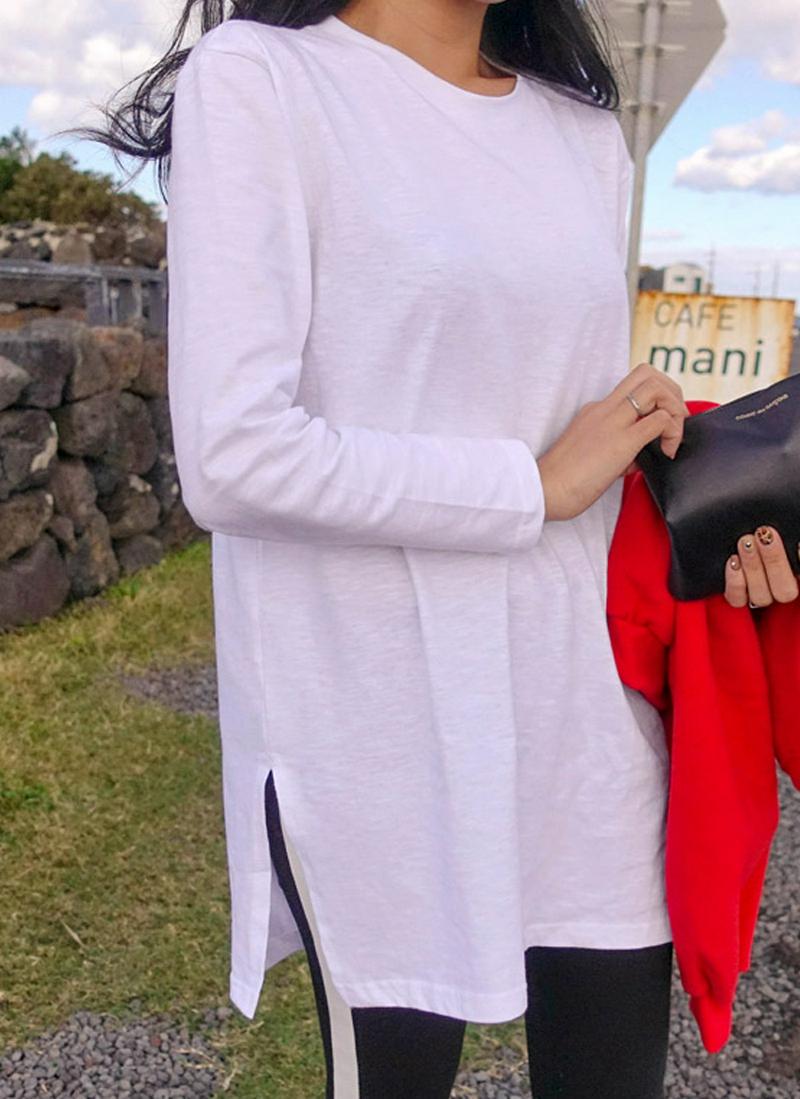 スリットロングスリーブTシャツ