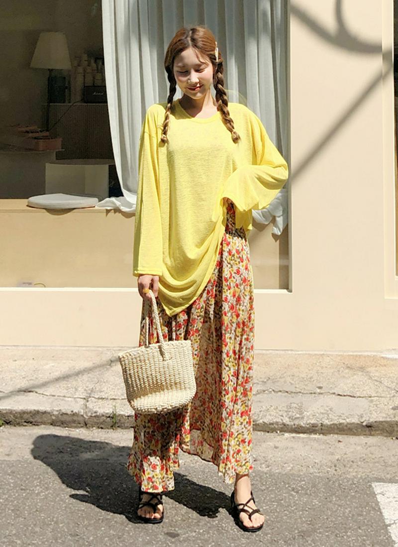 スリットロングTシャツ