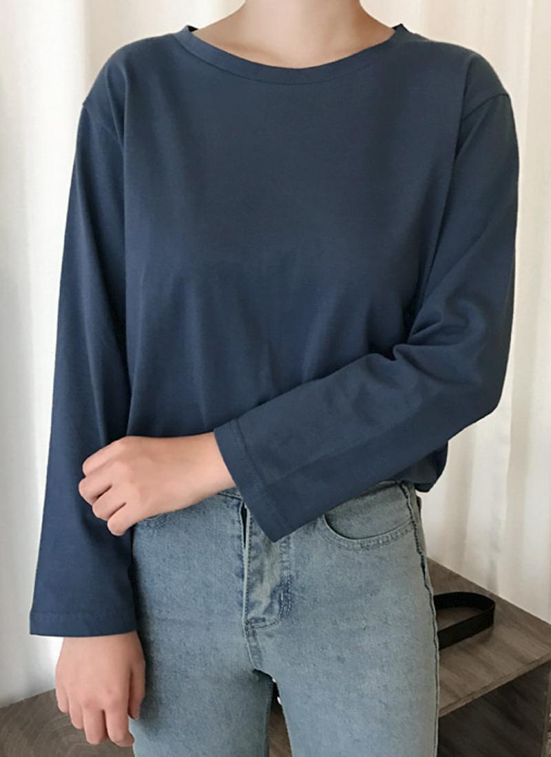 ラウンドコットンベーシックTシャツ