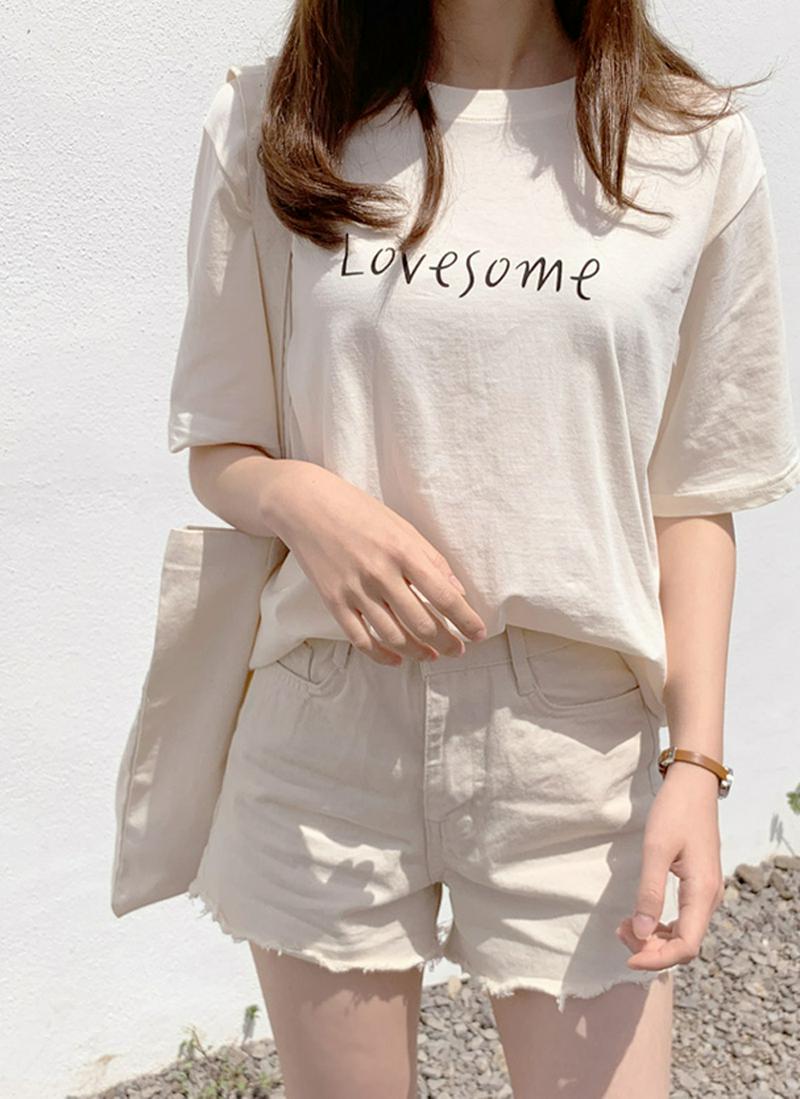 love someテンセル混ハーフTシャツ