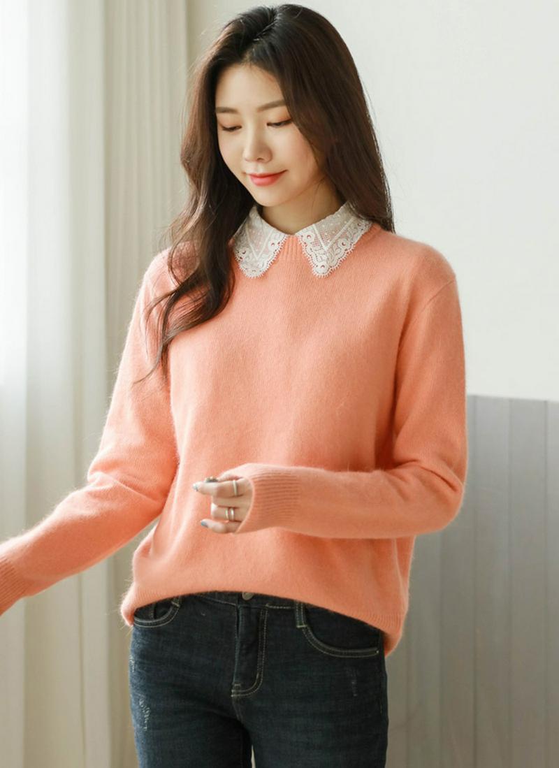 アンゴラミックスラウンドニット