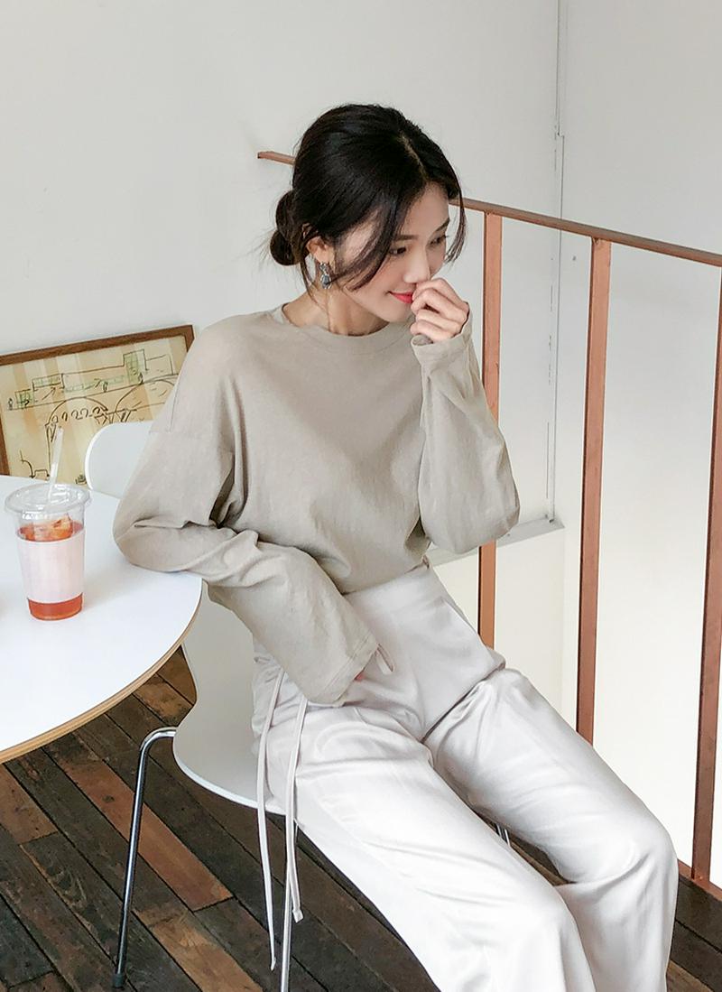 ロングスリーブコットンTシャツ