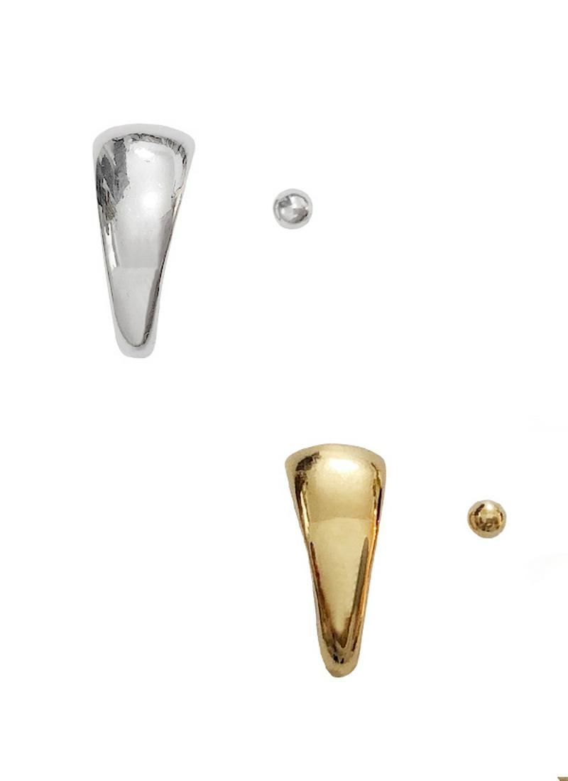 カーブモチーフピアス2SET