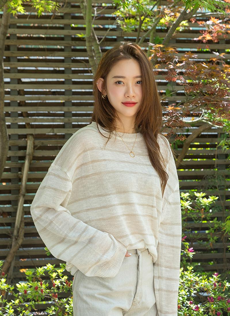 ボーダーサマーニット