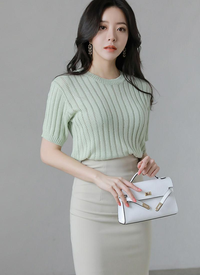 パステルカラーサマーニット