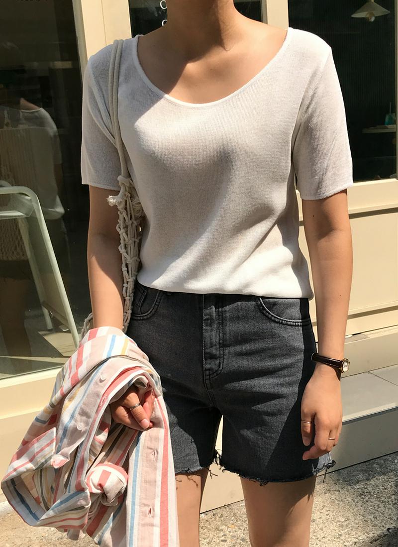 ラウンドシアーアクリルニット