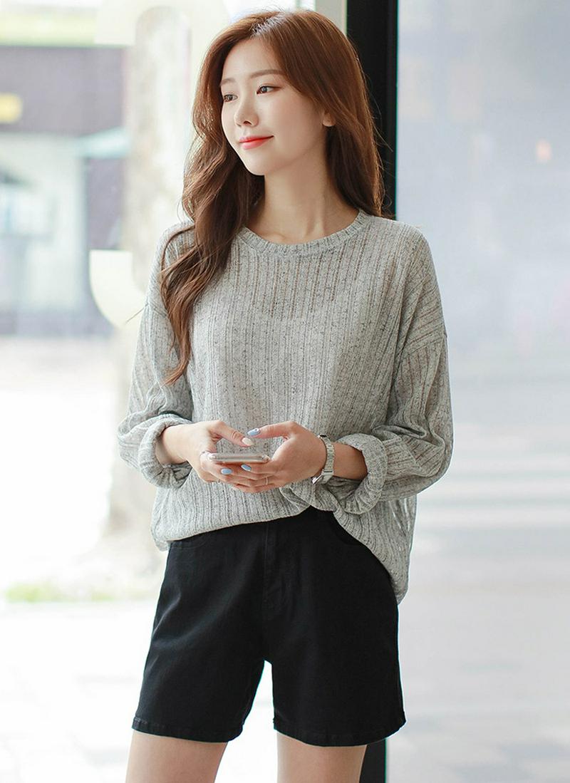 リネン混シアーニット