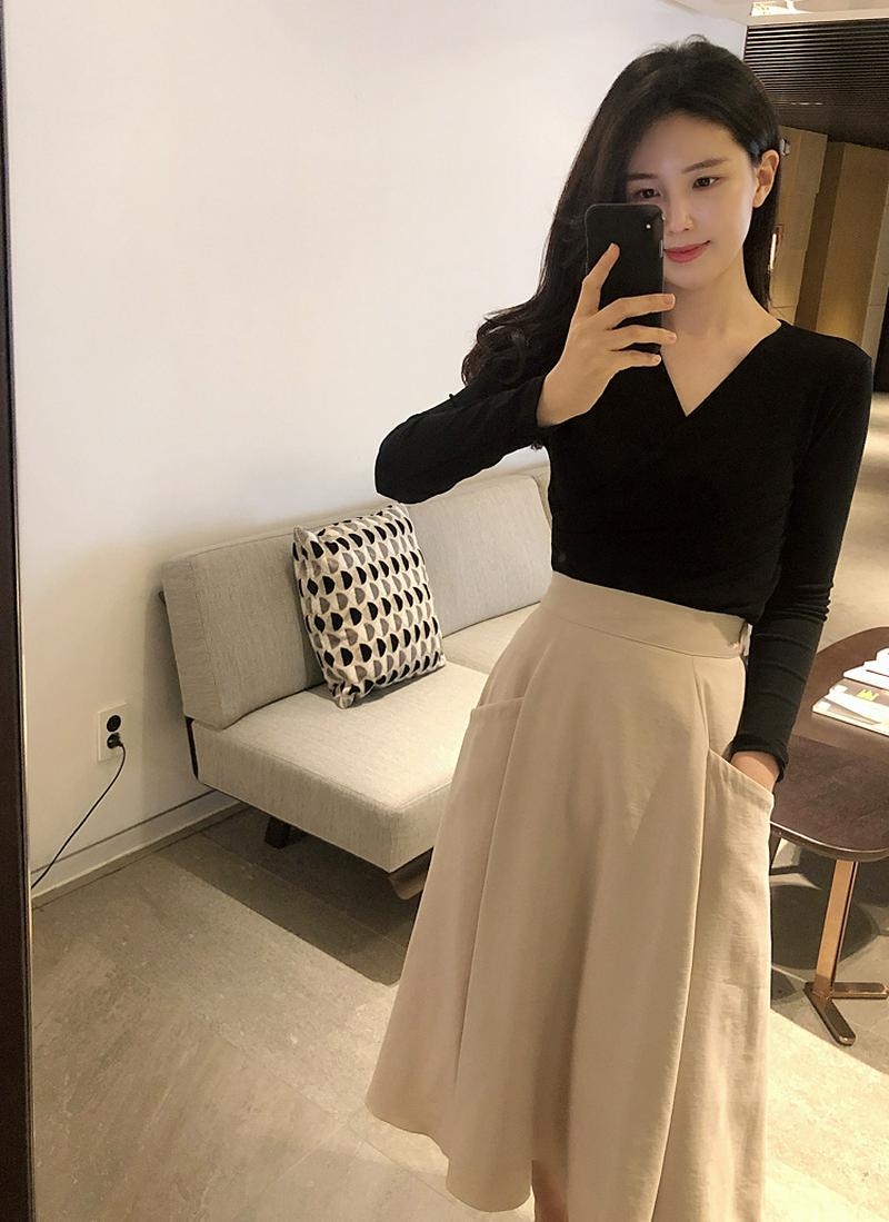 カシュクールロングTシャツ