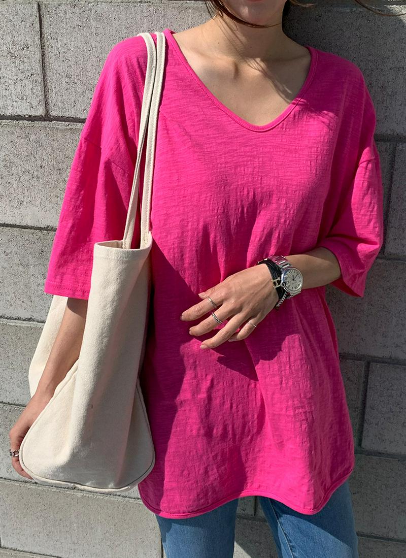 ボクシーフィットスラブTシャツ