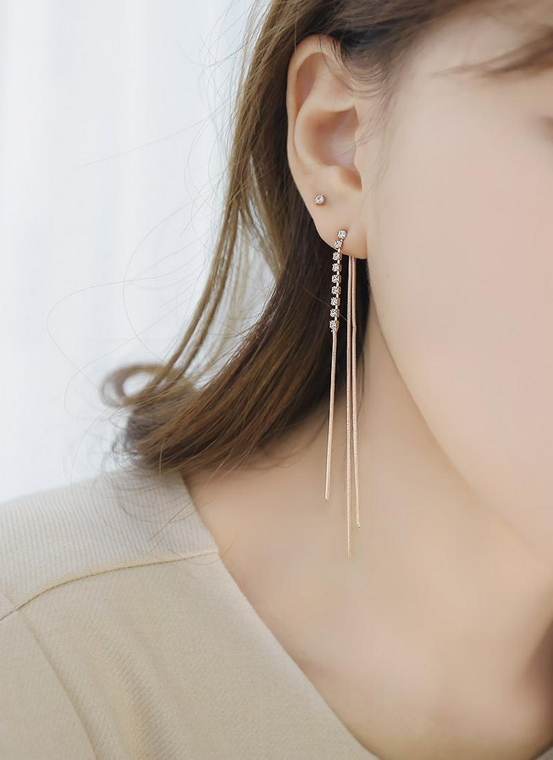 2TYPEチェーンドロップピアス