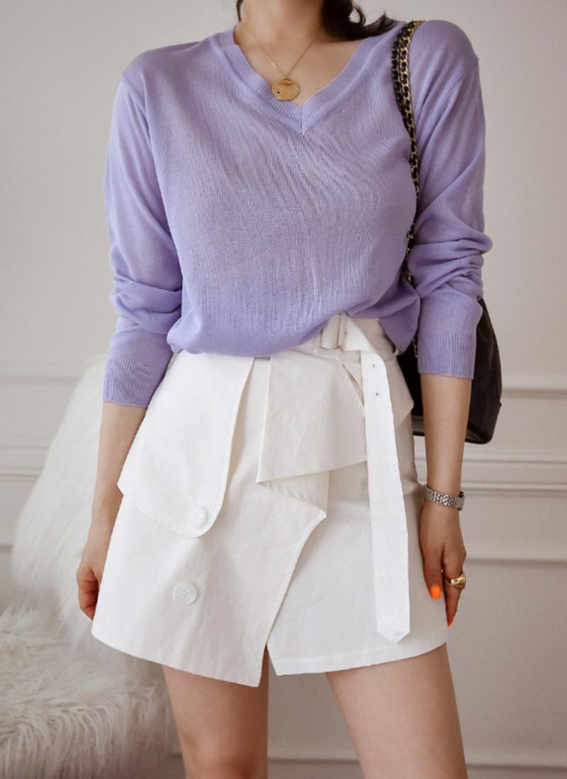 パステルシースルーニット