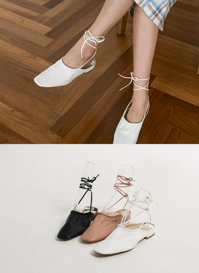 ロングストラップフラットミュール