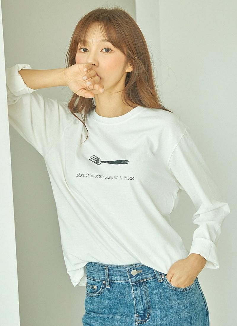 FORKロゴ長袖Tシャツ