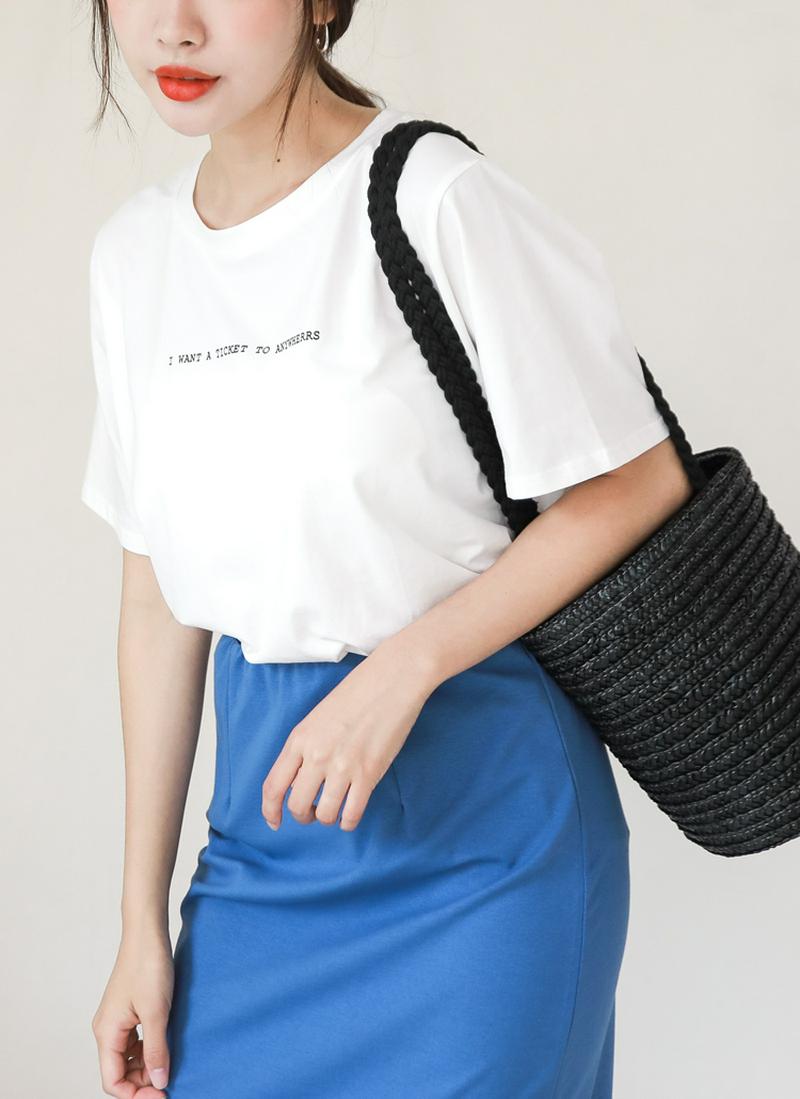 ANYWHERRSレタリングTシャツ