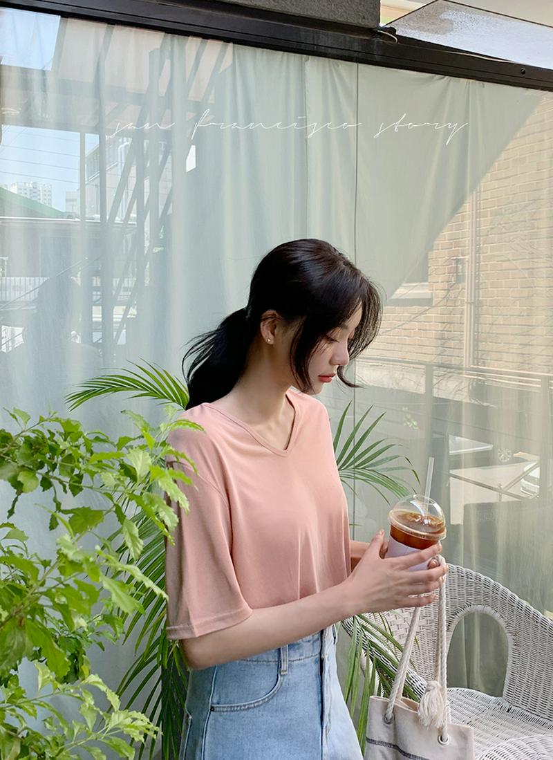 モダールブレンドシルキーTシャツ