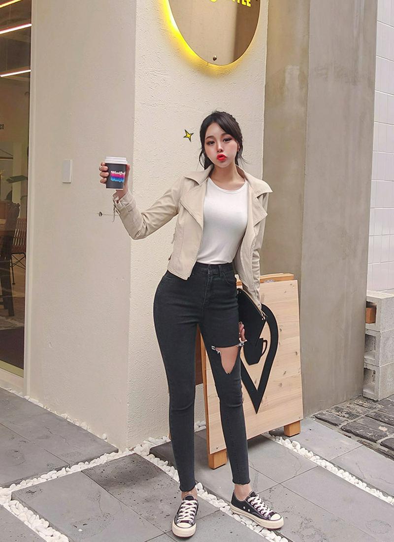 ショートライダースジャケット