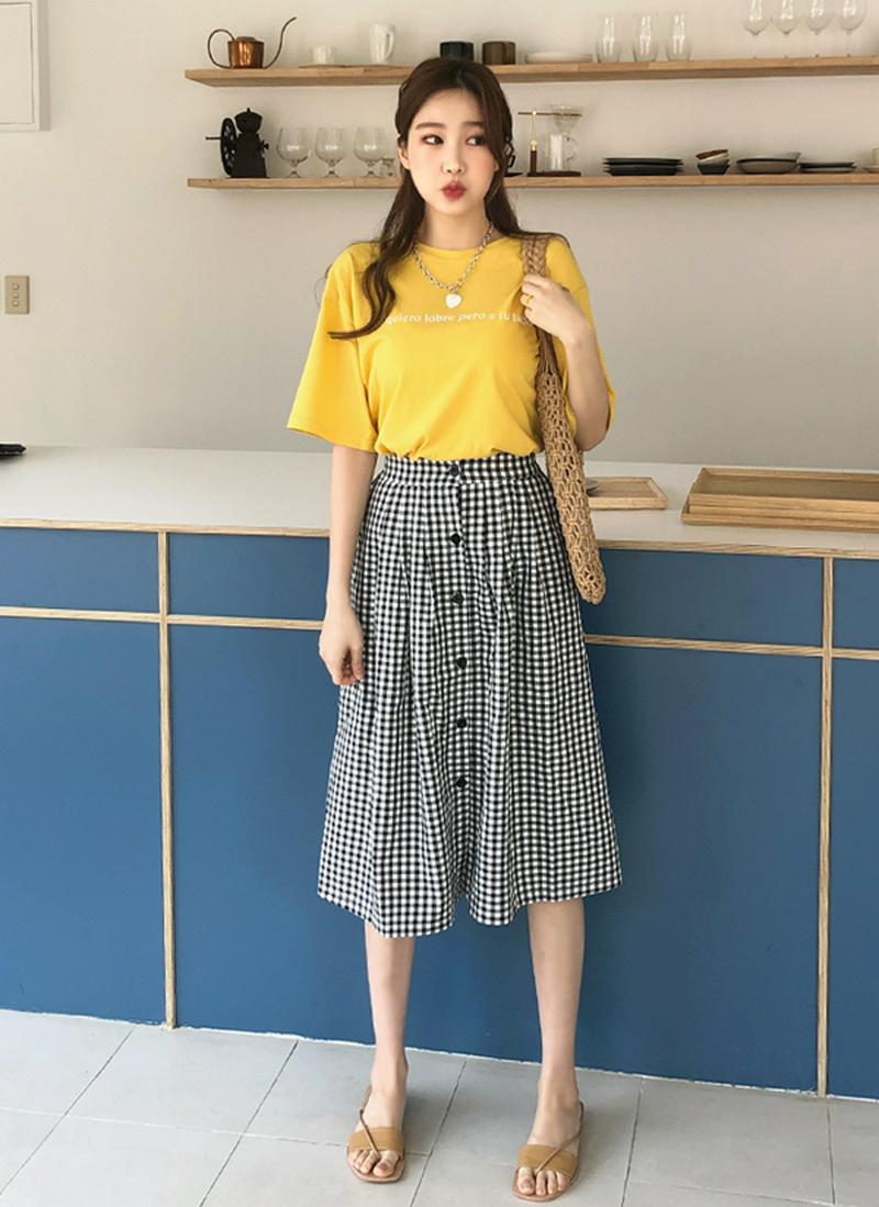 ミニマルレタリング半袖Tシャツ