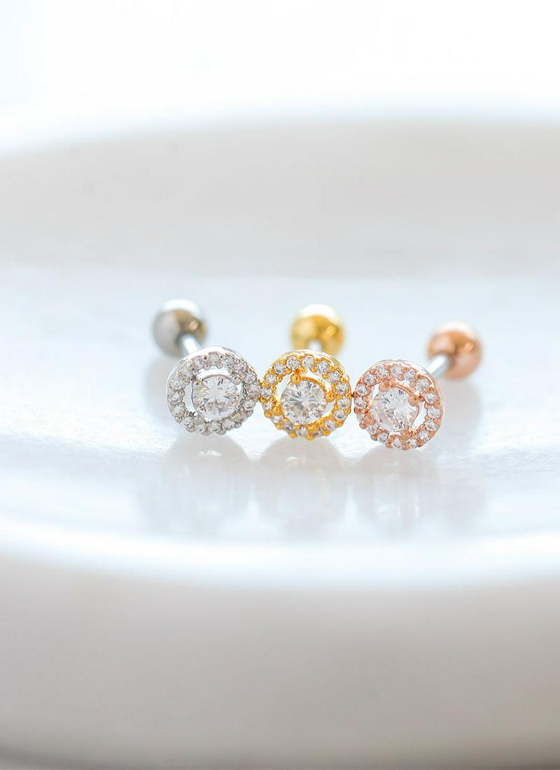 ダブルサークルピアス