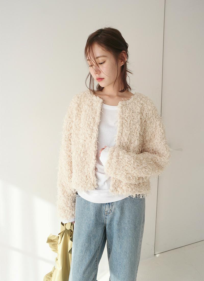 モコモコノ―カラージャケット