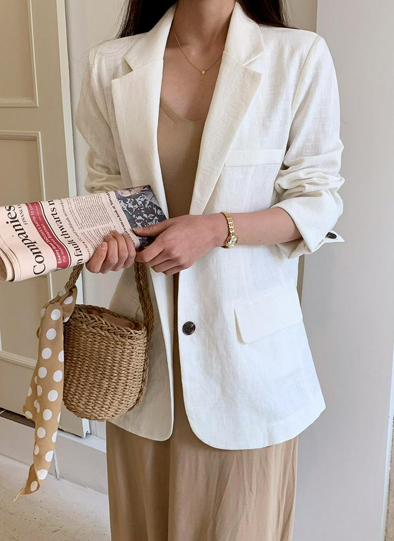 リネンミックスオーバーフィットジャケット