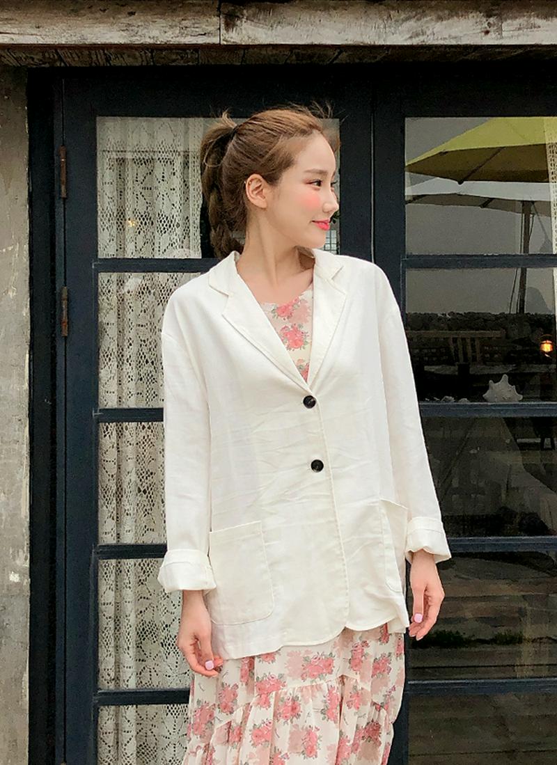ホワイトリネンジャケット