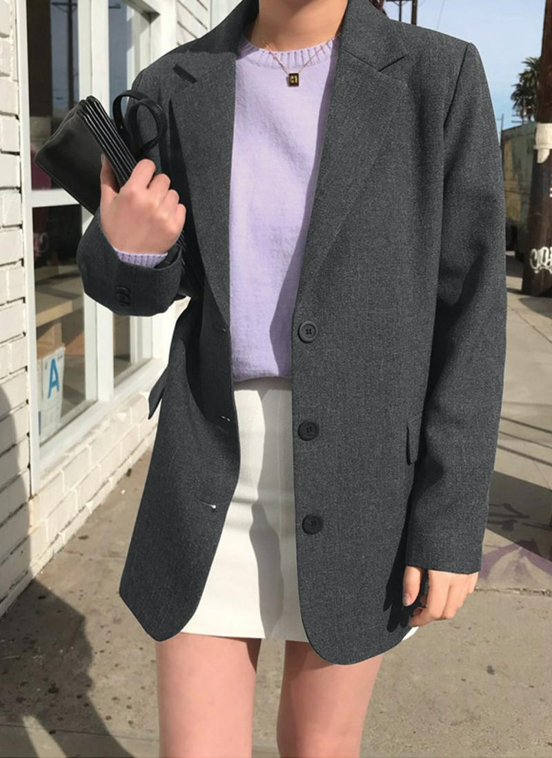 フラップメランジシングルジャケット