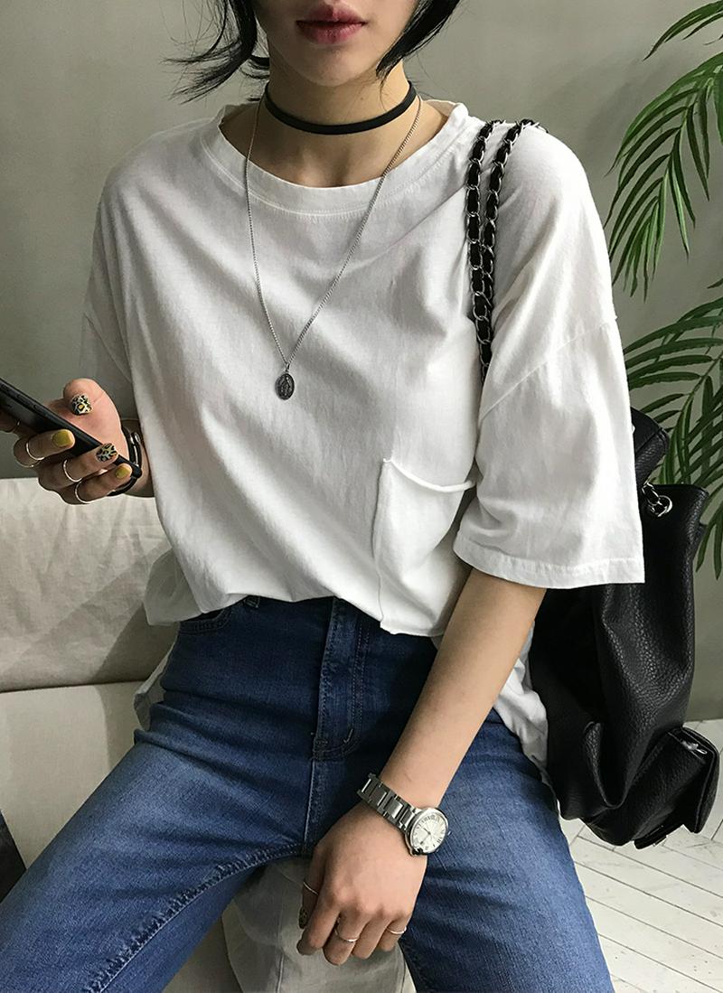 ルーズポケットポイント半袖Tシャツ