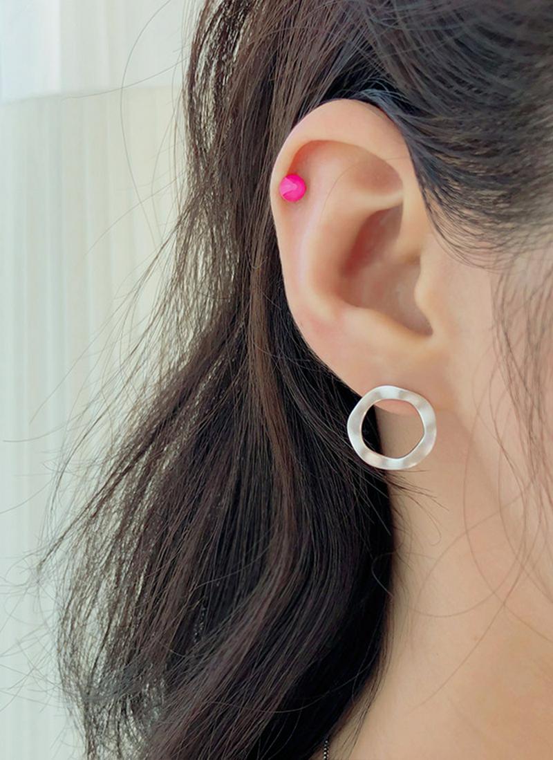 サークルシルバーピアス