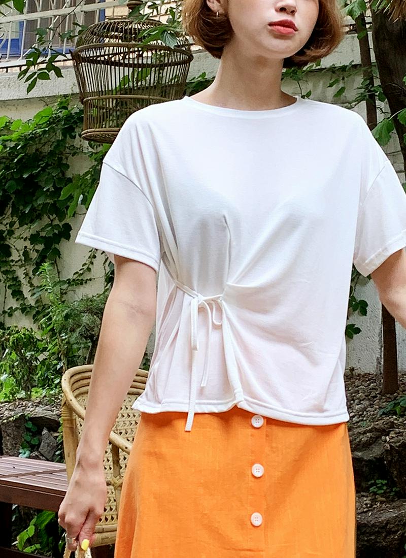 サイドリボンTシャツ・全4色