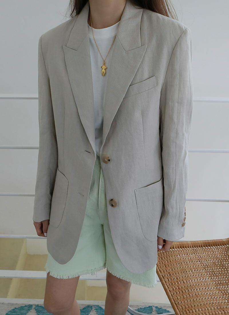 リネンミックスルーズジャケット