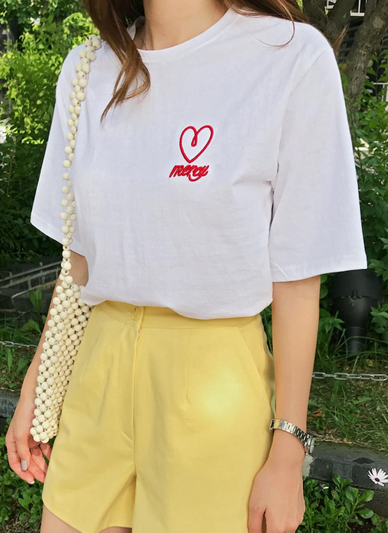 ハートポイント半袖Tシャツ