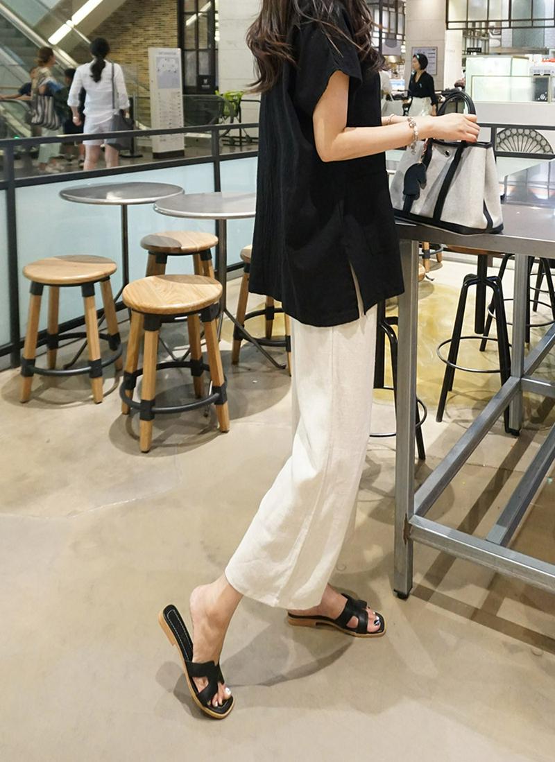 【1+1】ルーズフィットスリットヘムTシャツ