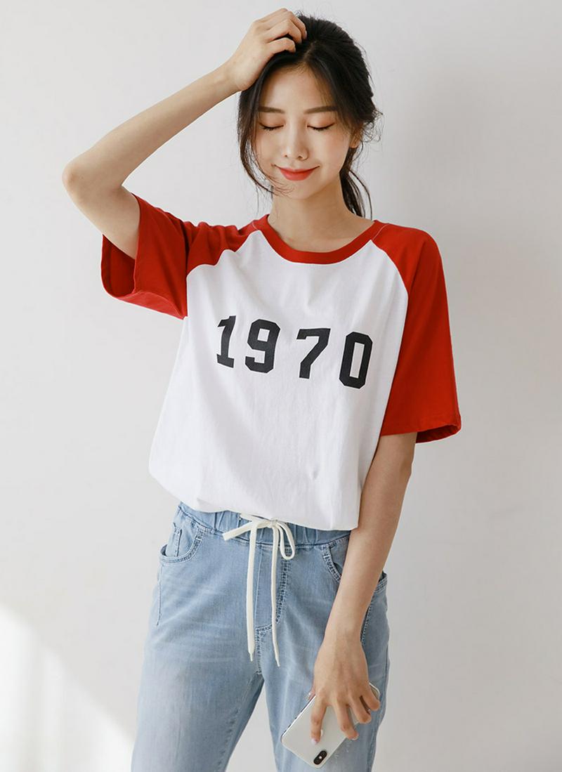 1970ラグランスリーブTシャツ