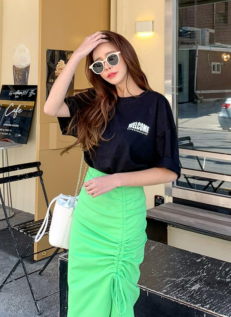 WELCOMEバックロゴ半袖Tシャツ