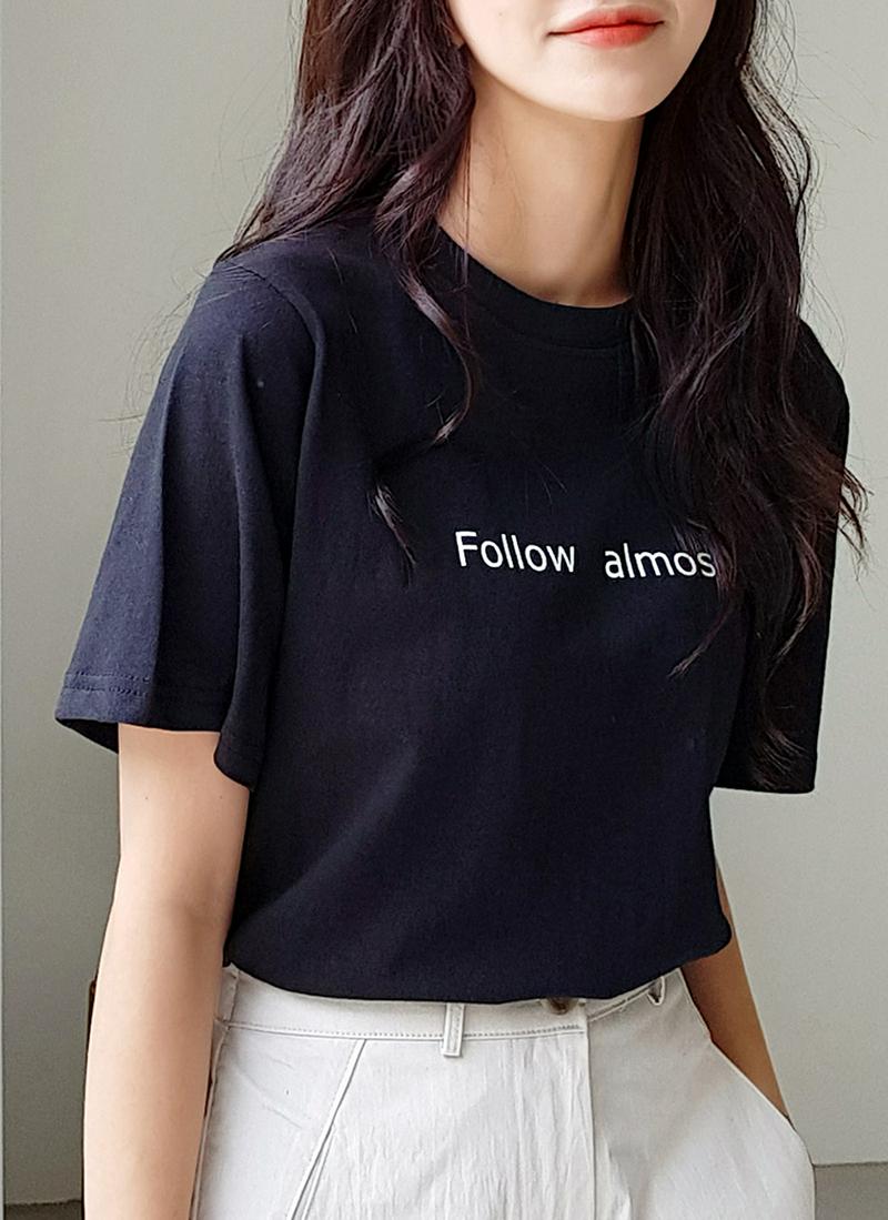 Follow almost半袖Tシャツ・全3色