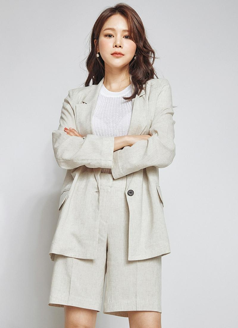 ソフトリネン混ジャケット